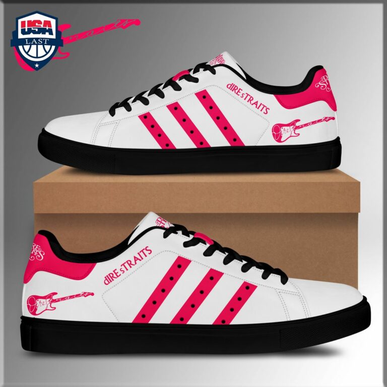Dire Straits Pink Stripes Style 2 Stan Smith Low Top Shoes - Lovely smile