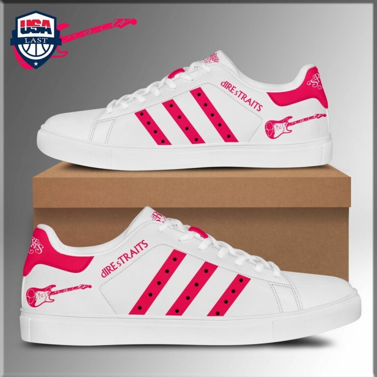 Dire Straits Pink Stripes Style 2 Stan Smith Low Top Shoes - Generous look