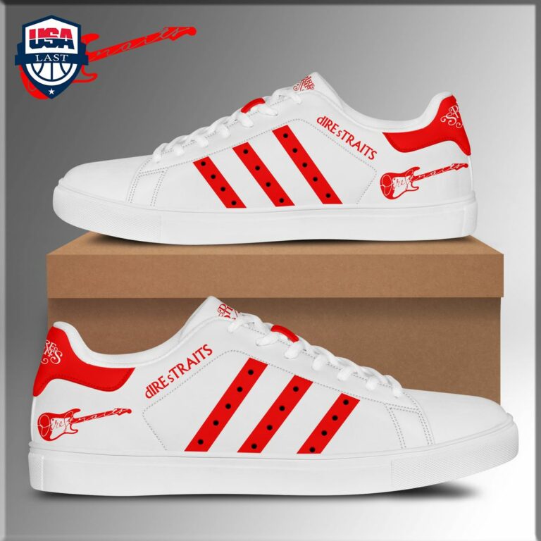Dire Straits Red Stripes Style 1 Stan Smith Low Top Shoes - Rocking picture