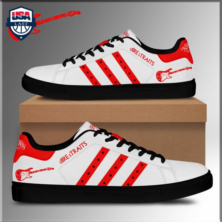 Dire Straits Red Stripes Style 1 Stan Smith Low Top Shoes - Natural and awesome