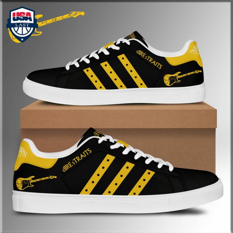 Dire Straits Yellow Stripes Stan Smith Low Top Shoes - My friend and partner