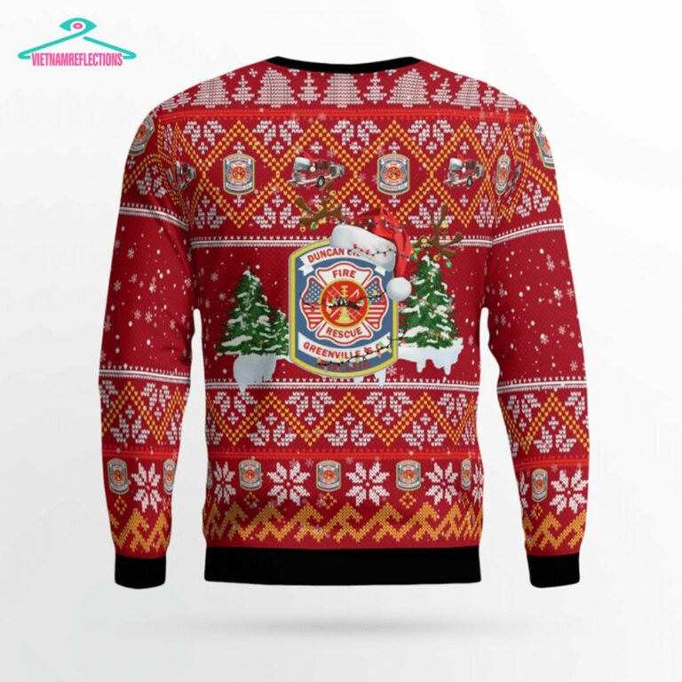 Duncan Chapel Fire District 3D Christmas Sweater - Rocking picture