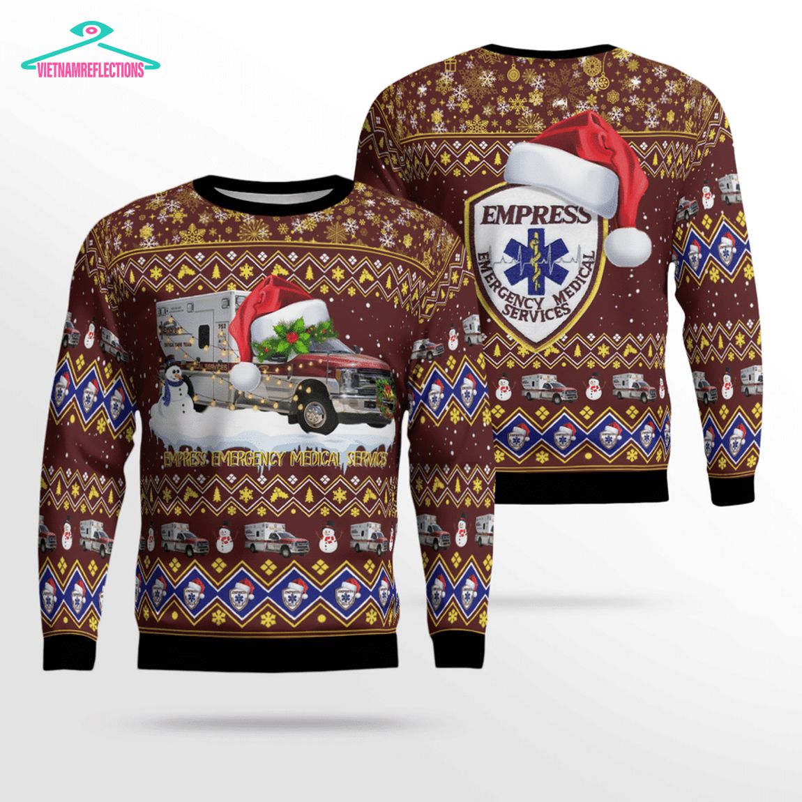 Empress EMS 3D Christmas Sweater - Stand easy bro