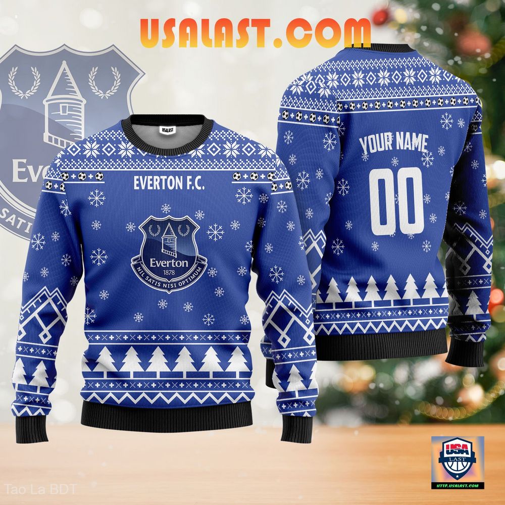 Everton F.C. Personalized Sweater Christmas Jumper - Elegant picture.