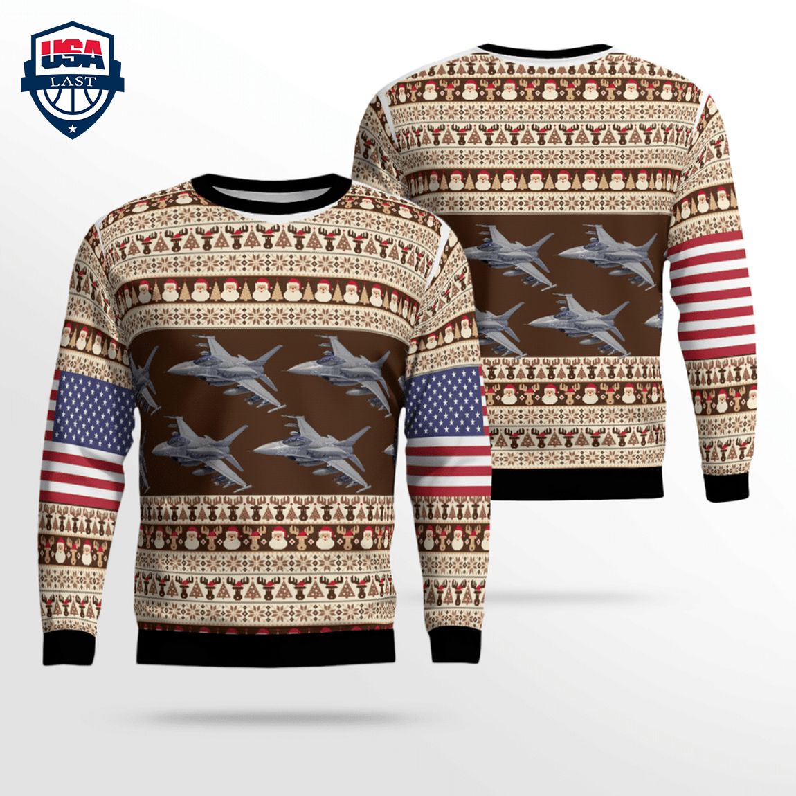 F-16 Fighting Falcon 3D Christmas Sweater