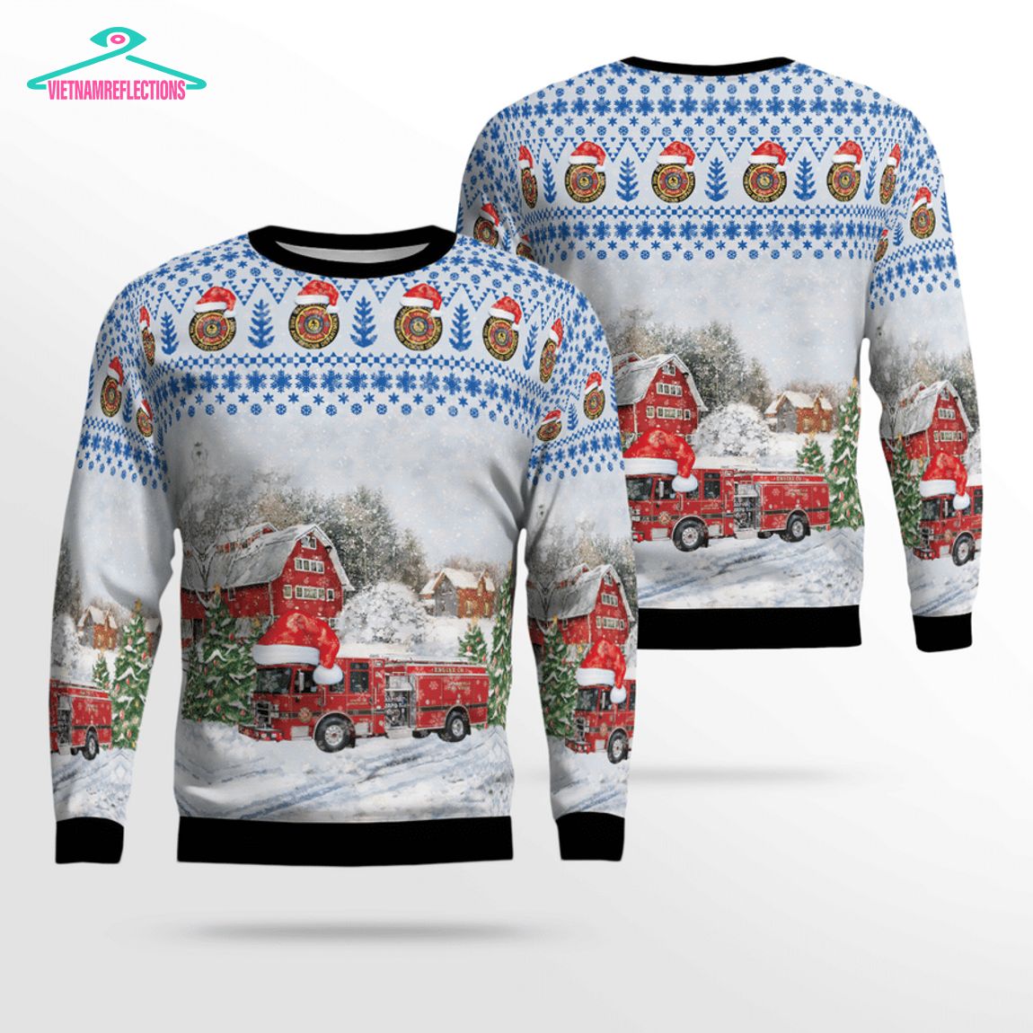 Florida Jacksonville Fire and Rescue Department Ver 1 3D Christmas Sweater