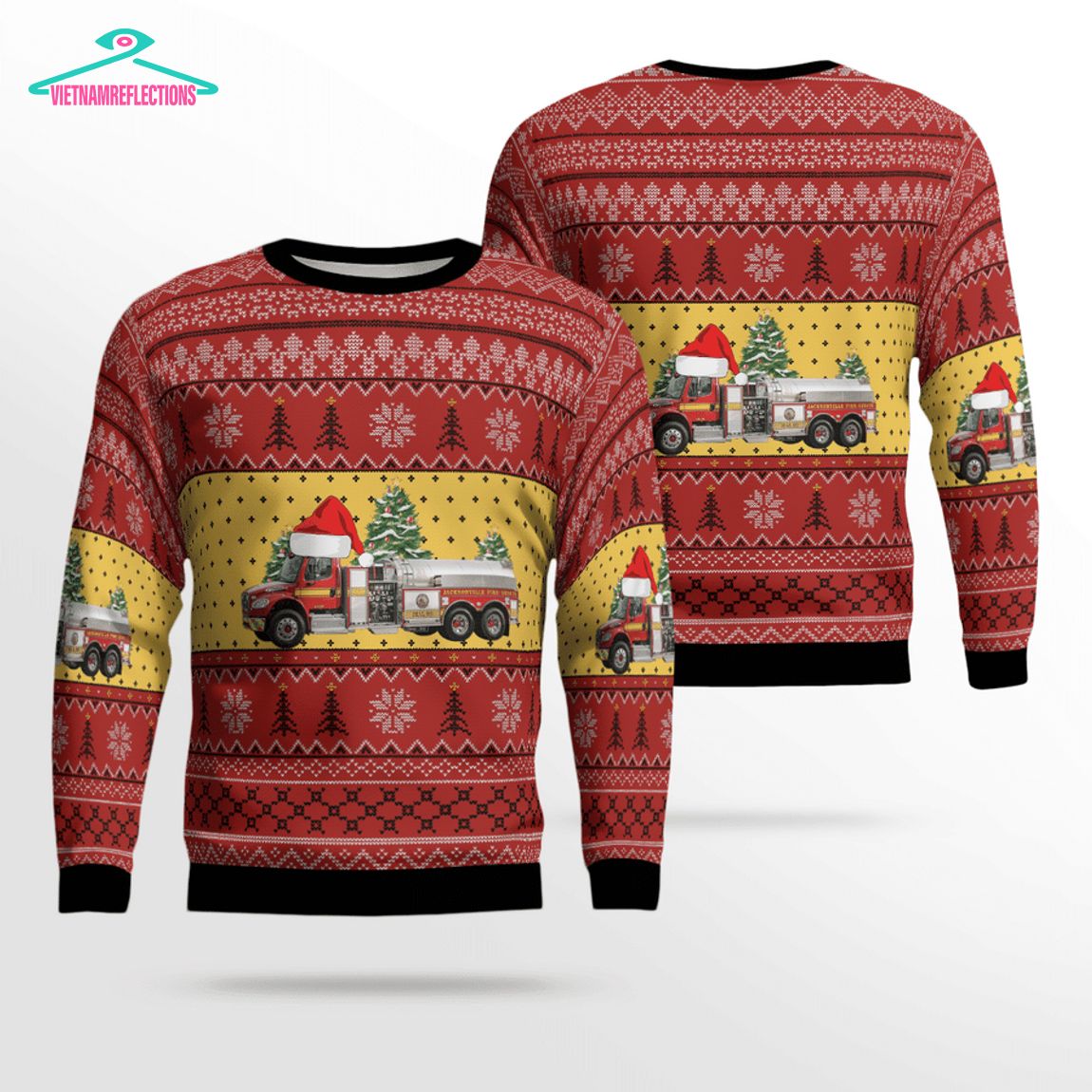 Florida Jacksonville Fire and Rescue Department Ver 2 3D Christmas Sweater
