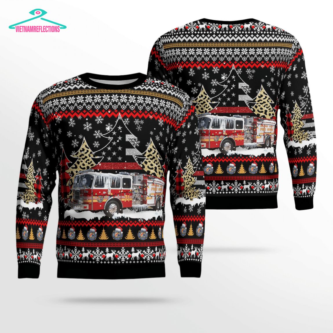Florida Orange County Fire Rescue Department 3D Christmas Sweater