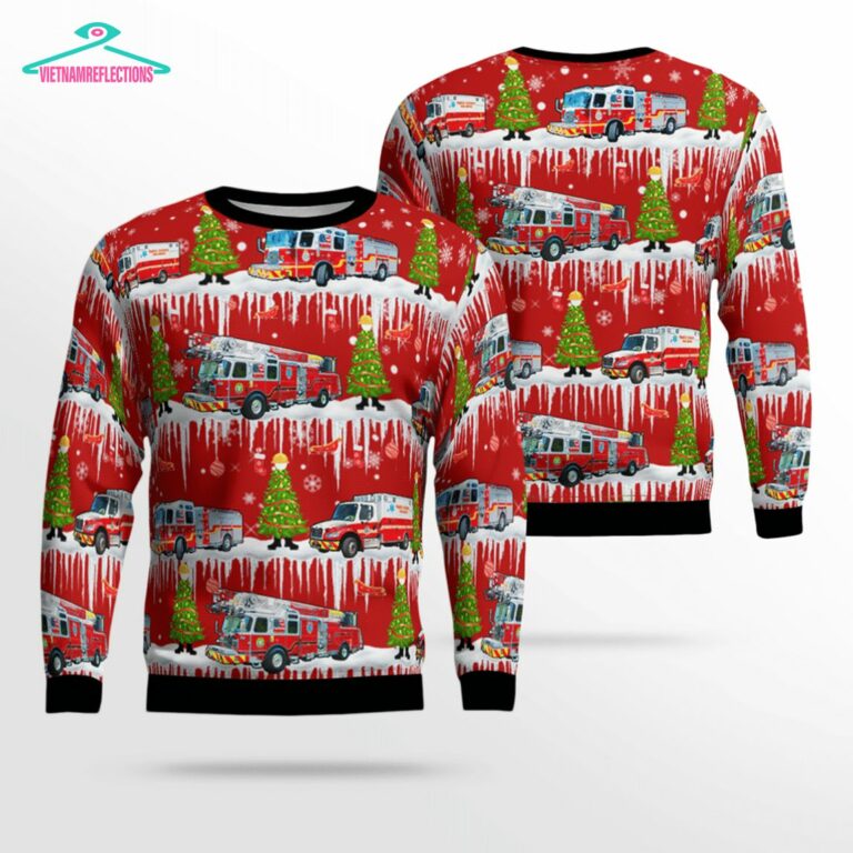 Florida Pasco County Fire Rescue Ver 2 3D Christmas Sweater - Coolosm