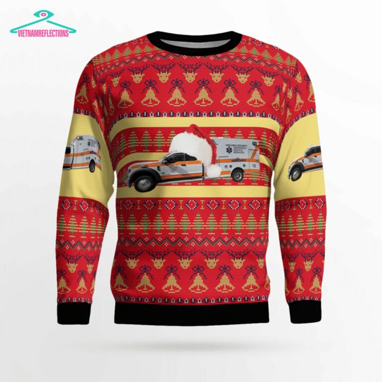 Florida Volusia County EMS 3D Christmas Sweater - Handsome as usual
