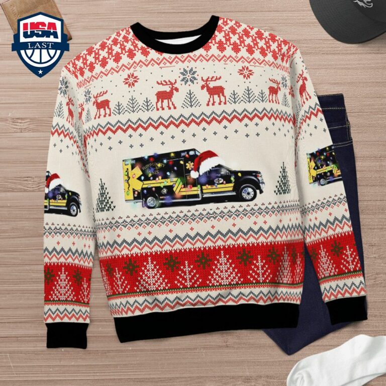 Floyd County EMS 3D Christmas Sweater - Studious look