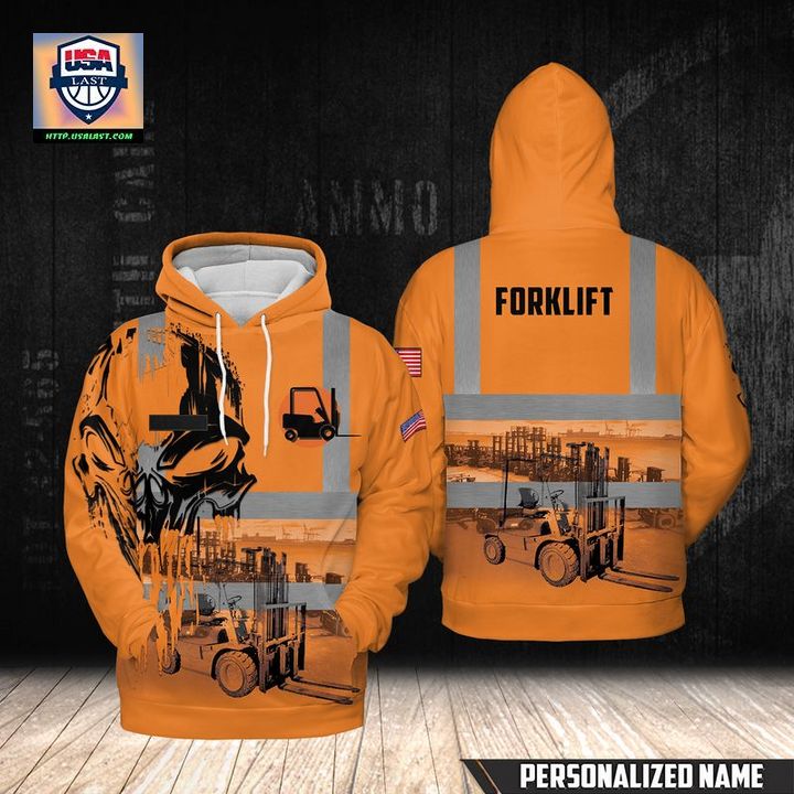 Best Selling Forklift Personalized Name 3D Hoodie