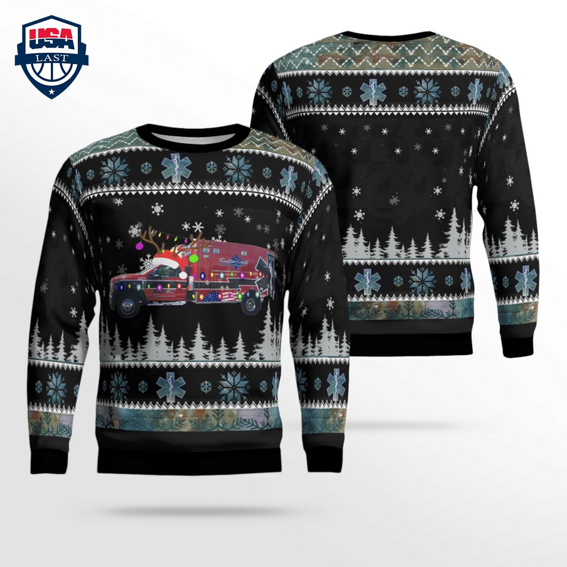 Fountain County EMS 3D Christmas Sweater