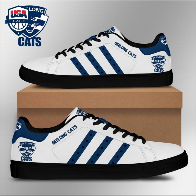 Geelong Cats Navy Stripes Stan Smith Low Top Shoes - Nice bread, I like it
