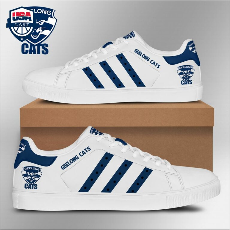 Geelong Cats Navy Stripes Stan Smith Low Top Shoes - Amazing Pic