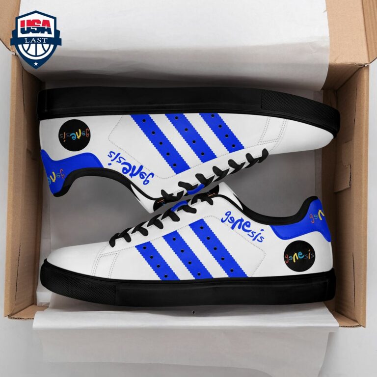 Genesis Blue Stripes Style 1 Stan Smith Low Top Shoes - Elegant picture.