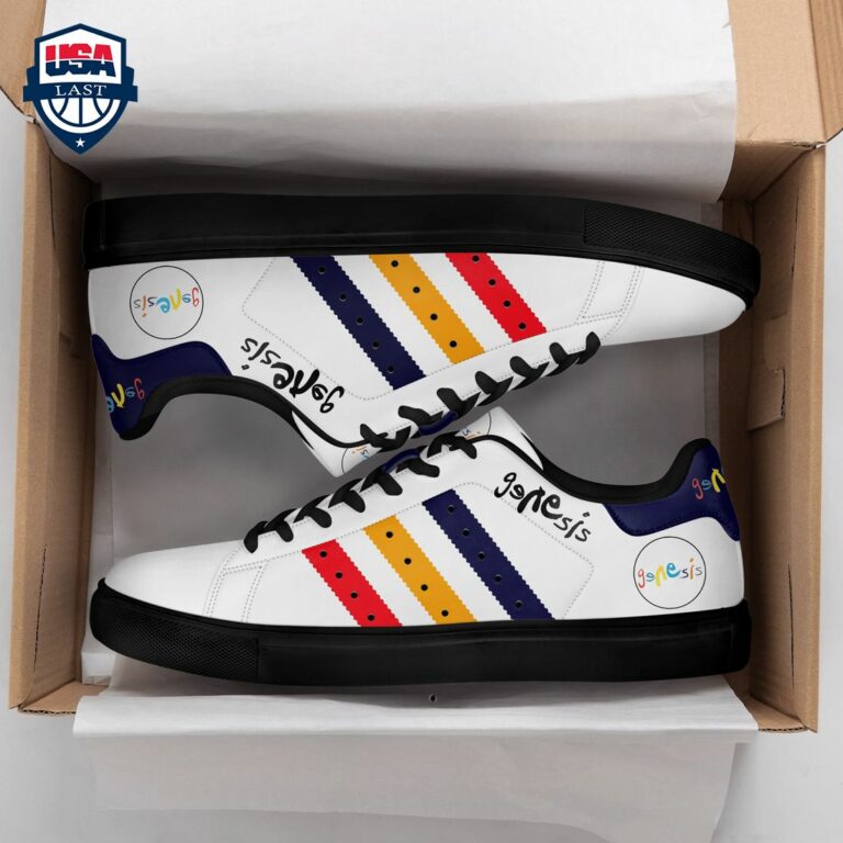 Genesis Navy Yellow Red Stripes Stan Smith Low Top Shoes - You look too weak
