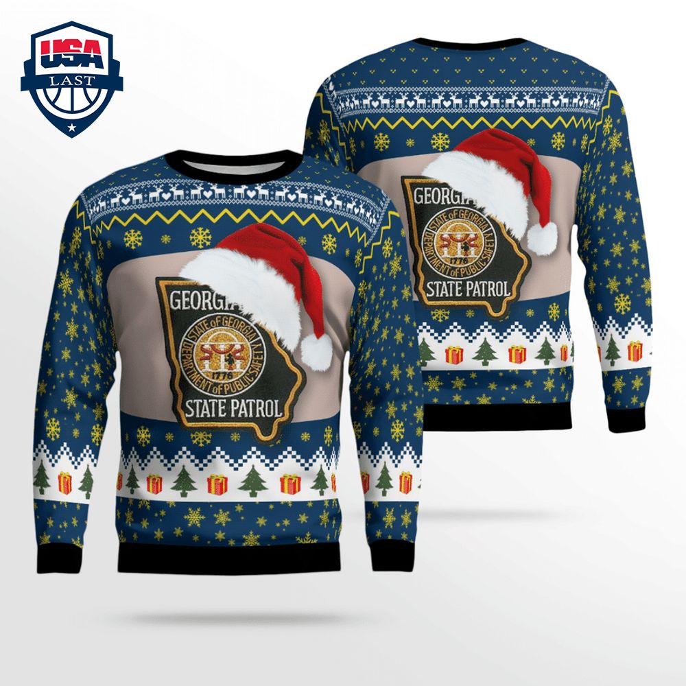 Georgia State Patrol 3D Christmas Sweater