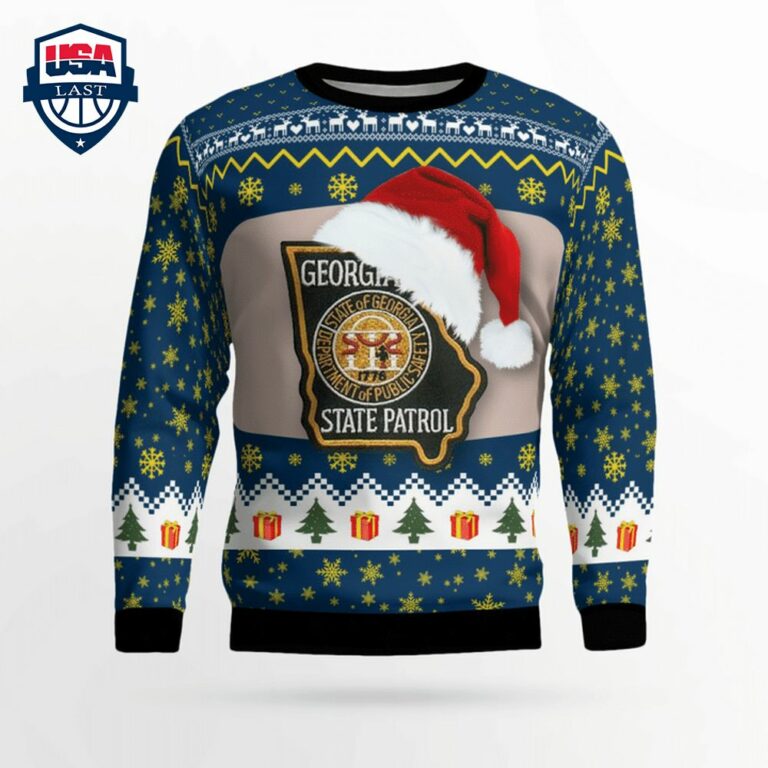 Georgia State Patrol 3D Christmas Sweater - She has grown up know