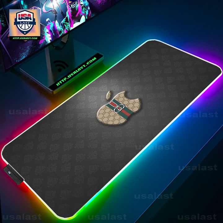 Gucci Apple Led RGB Mouse Pad - Cool look bro