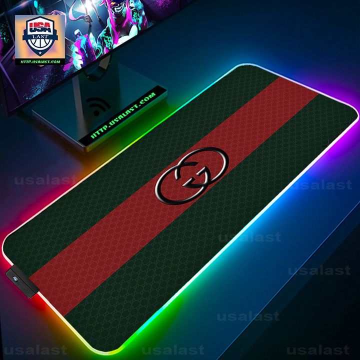 Gucci Black Logo Led Mouse Pad - Looking Gorgeous and This picture made my day.