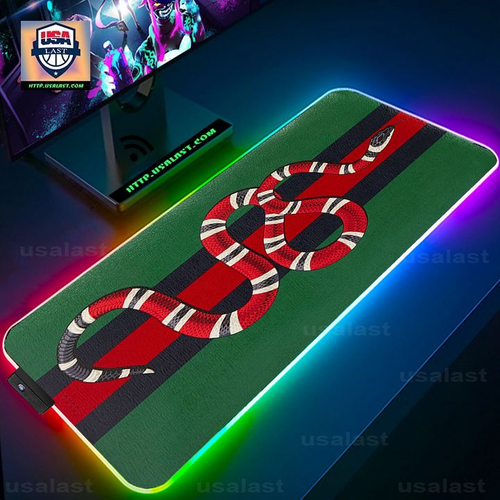Gucci Brand Snake Led Mouse Pad - Such a charming picture.