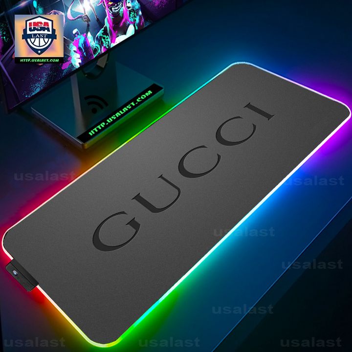 Gucci Dark Grey Led Mouse Pad - How did you always manage to smile so well?