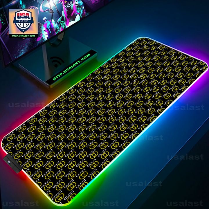 New Gucci Golden Logo Pattern Led Mouse Pad
