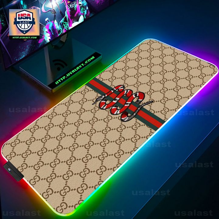 New Gucci Snake Luxury Led Mouse Pad