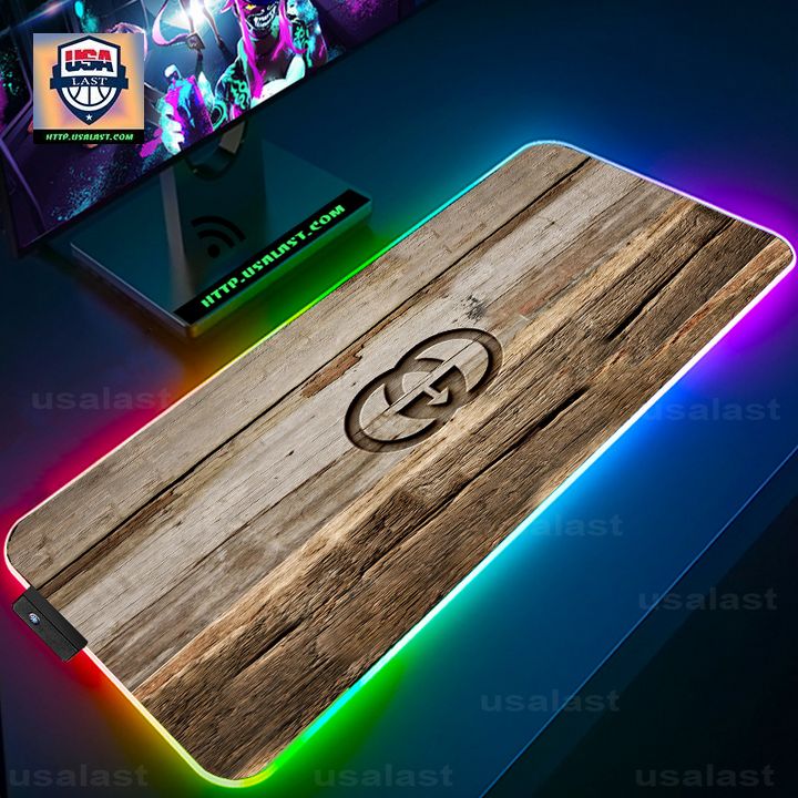 New Gucci Wooden Logo Led Mouse Pad