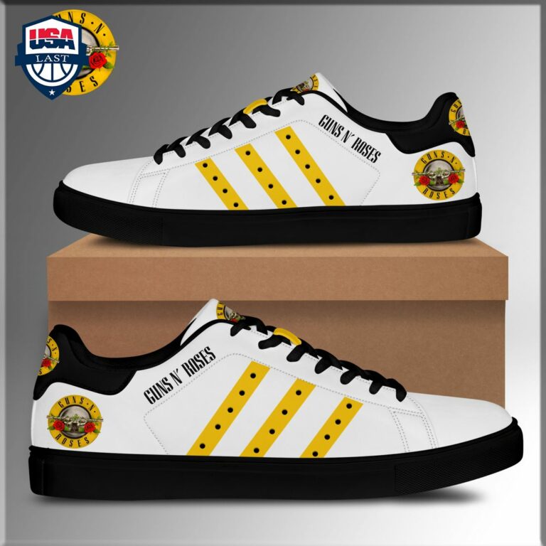 Guns N' Roses Yellow Stripes Stan Smith Low Top Shoes - Pic of the century