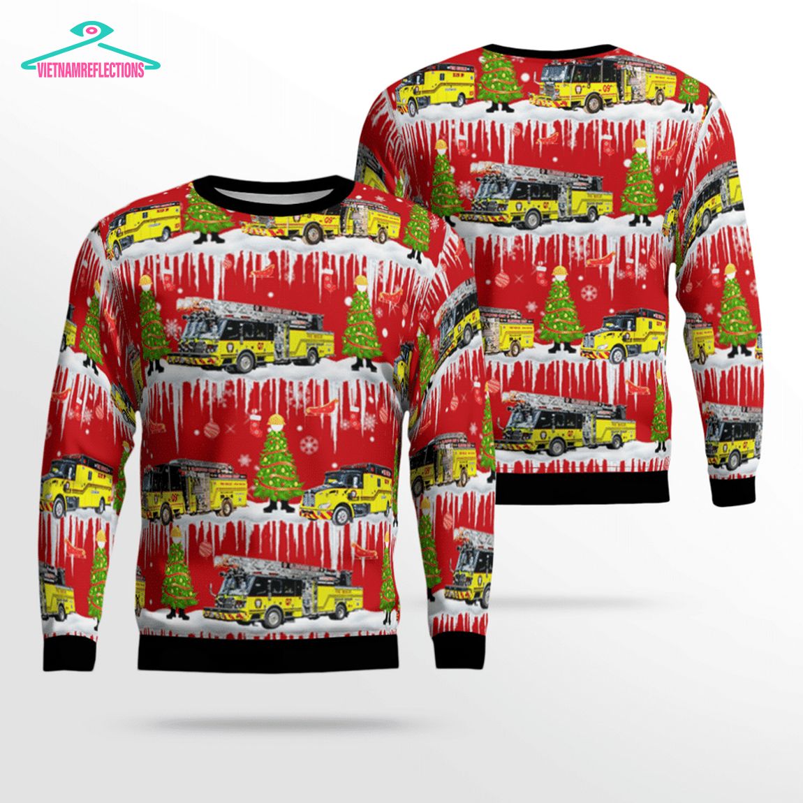 Hillsborough County Fire Department Ver 2 3D Christmas Sweater