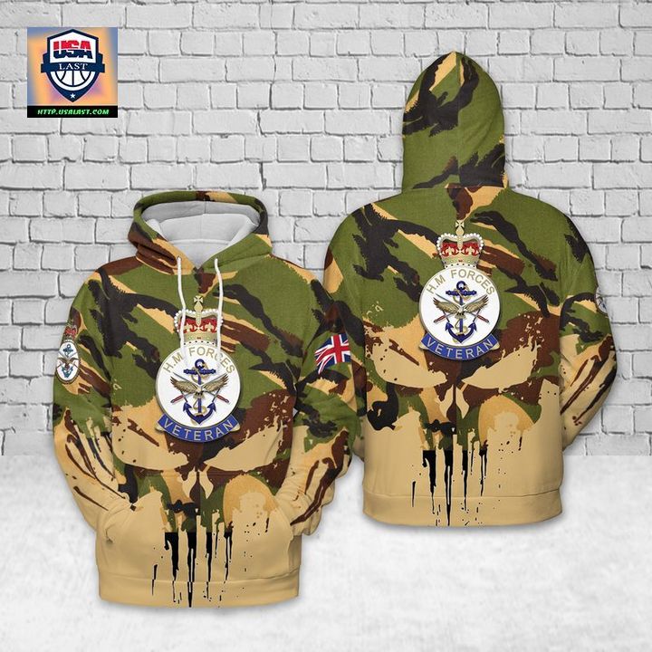 Hm Forces Veteran 3D Hoodie - Rocking picture
