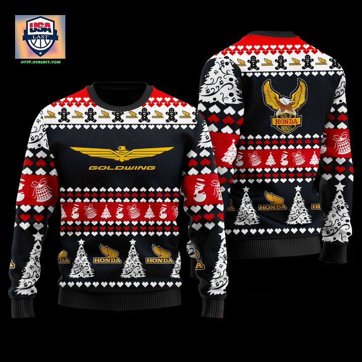 Honda Gold Wing Black 3D Ugly Sweater - Oh my God you have put on so much!