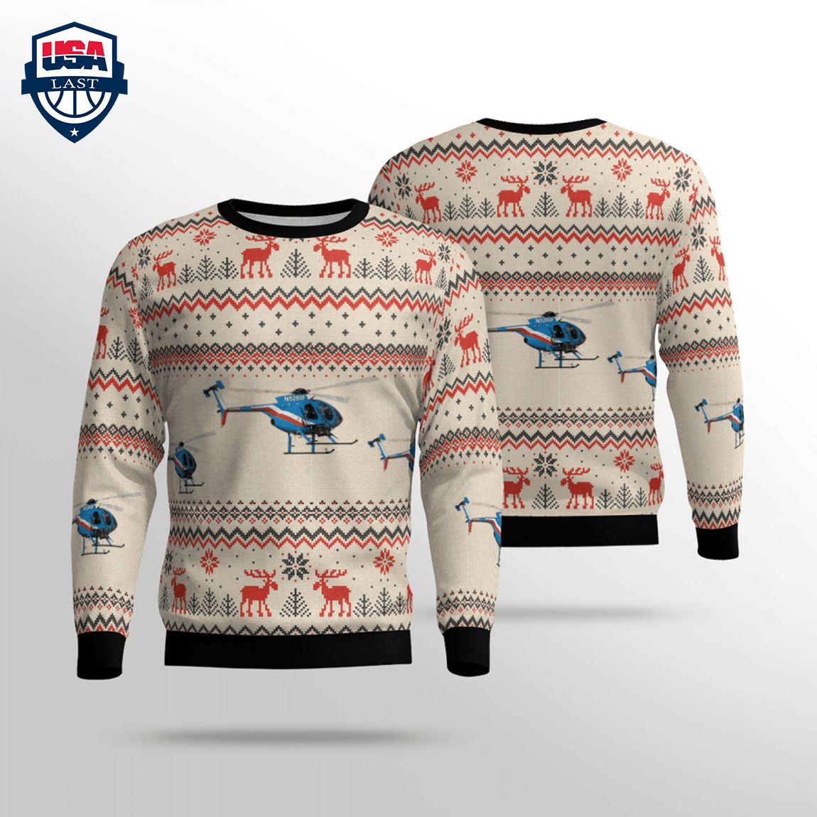 Houston Police MD-500E 3D Christmas Sweater