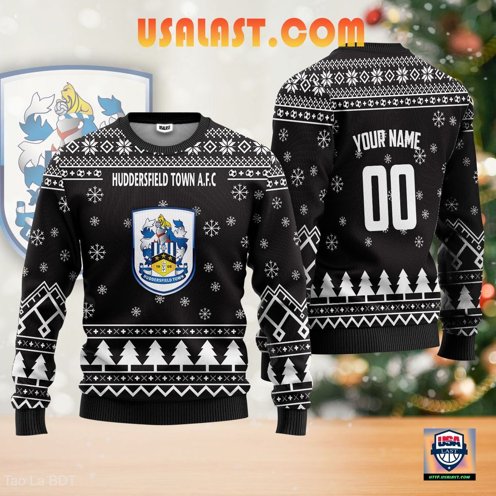 Excellent Huddersfield Town A.F.C Ugly Christmas Sweater Black Version