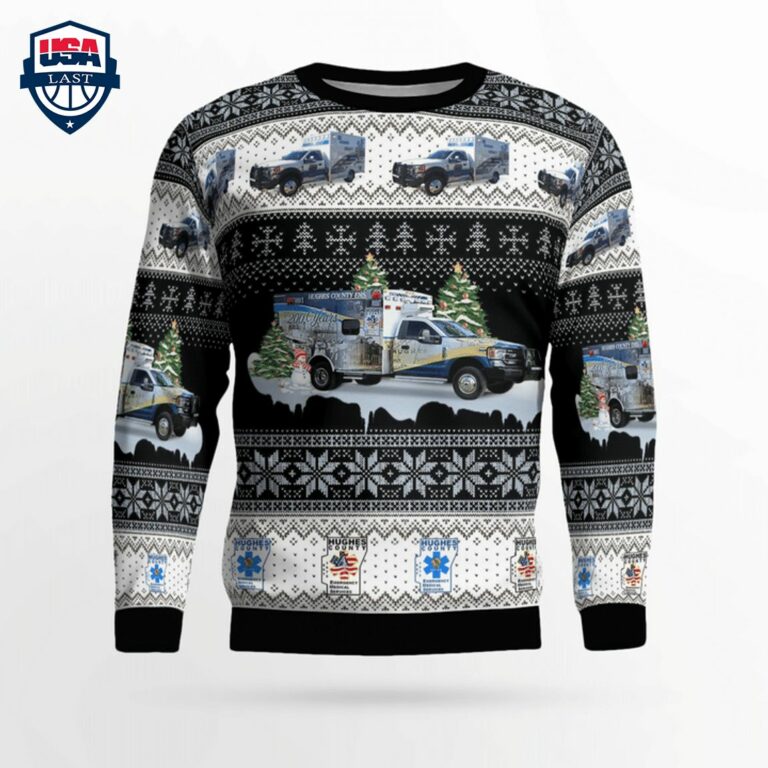 Hughes County EMS Ver 2 3D Christmas Sweater - I like your dress, it is amazing