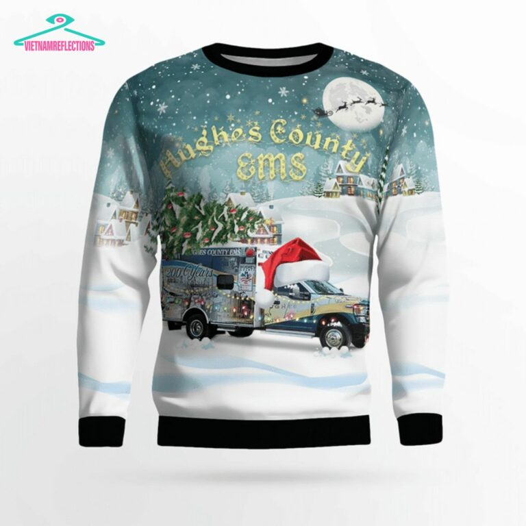 Hughes County EMS Ver 3 3D Christmas Sweater - She has grown up know