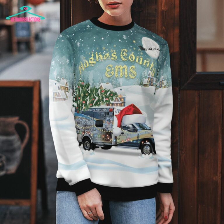 Hughes County EMS Ver 3 3D Christmas Sweater - Great, I liked it