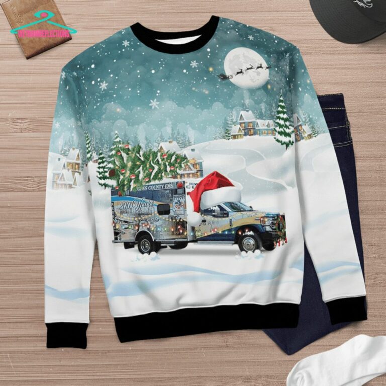 Hughes County EMS Ver 4 3D Christmas Sweater - Wow! This is gracious
