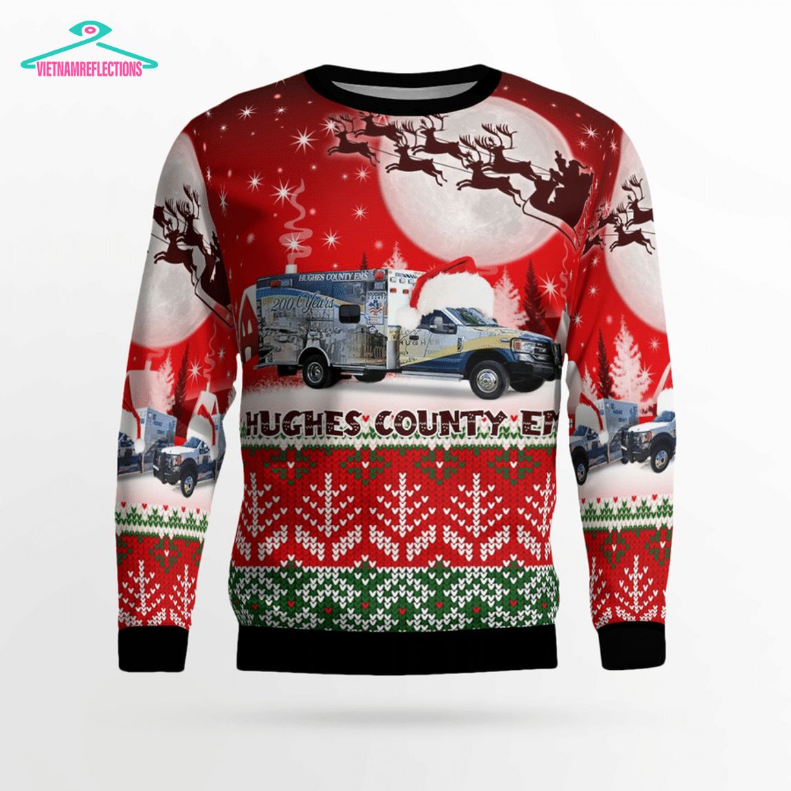Hughes County EMS Ver 5 3D Christmas Sweater - I like your dress, it is amazing