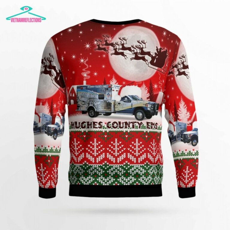 Hughes County EMS Ver 5 3D Christmas Sweater - Rocking picture
