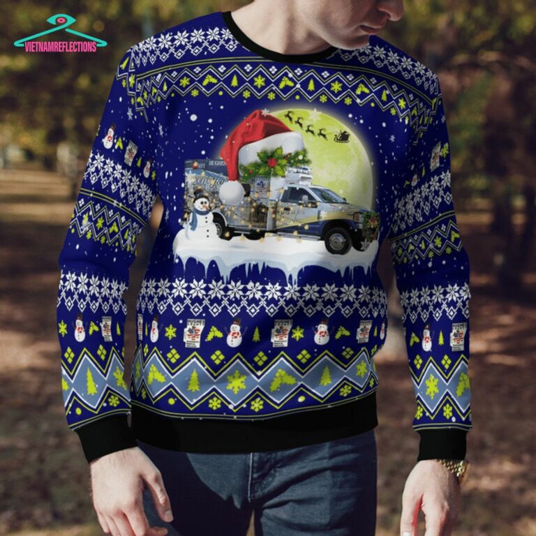 Hughes County EMS Ver 6 3D Christmas Sweater - You look beautiful forever