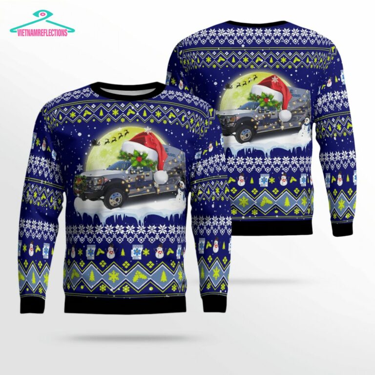 Hughes County EMS Ver 7 3D Christmas Sweater - Amazing Pic