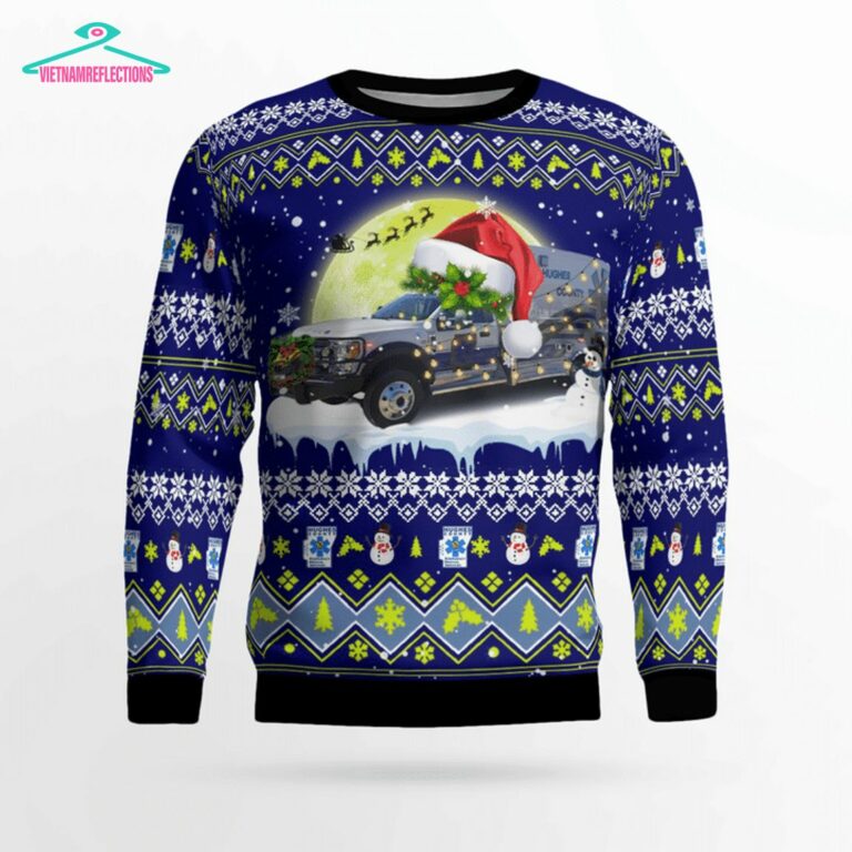 Hughes County EMS Ver 7 3D Christmas Sweater - Loving click