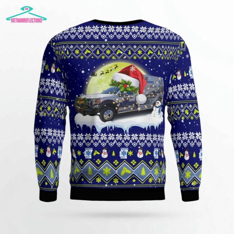 Hughes County EMS Ver 7 3D Christmas Sweater - Looking so nice