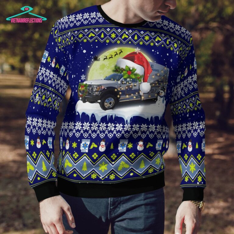 Hughes County EMS Ver 7 3D Christmas Sweater - My friends!