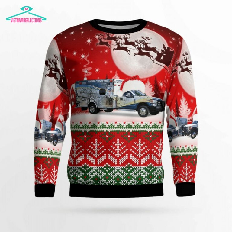 Hughes County EMS Ver 8 3D Christmas Sweater - You look different and cute