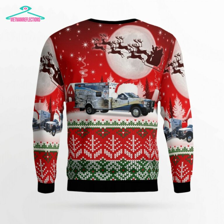 Hughes County EMS Ver 8 3D Christmas Sweater - You look handsome bro
