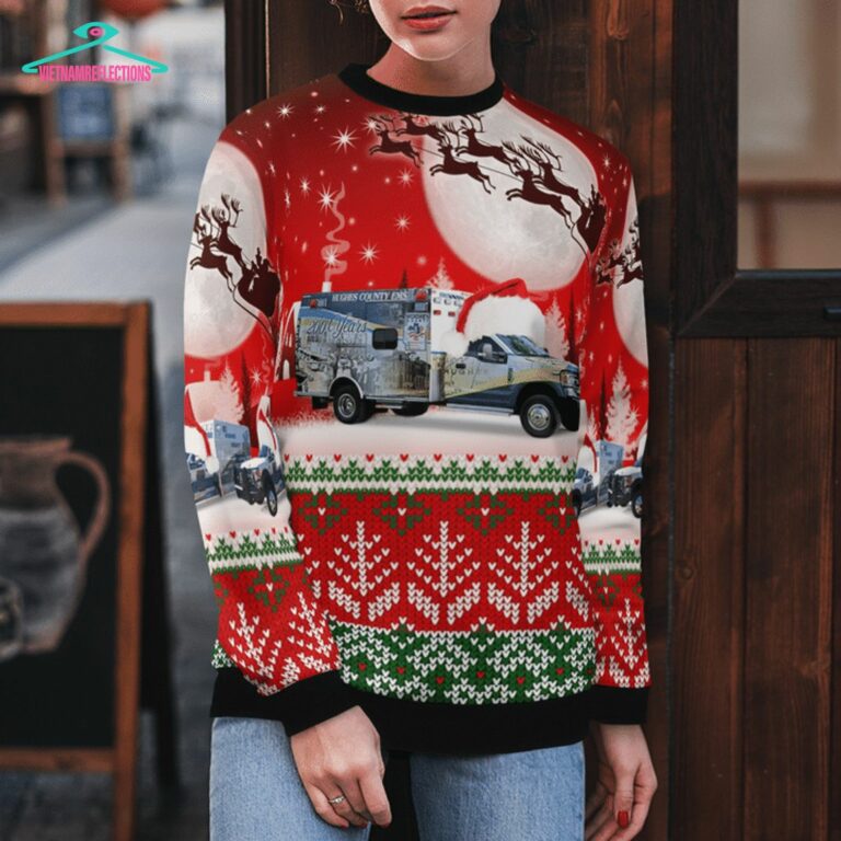 Hughes County EMS Ver 8 3D Christmas Sweater - You tried editing this time?